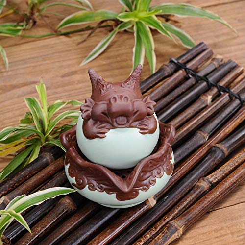 Ksnrang Juego de té Taza de té de Rata Caboso Tigre Conejo Dragón Serpiente Caballo Oveja Mono Pollo Cerdo Cochin 12 Té de Flores de Nacimiento Pet Fast Passenger Cup Árbol Set-Rabbit