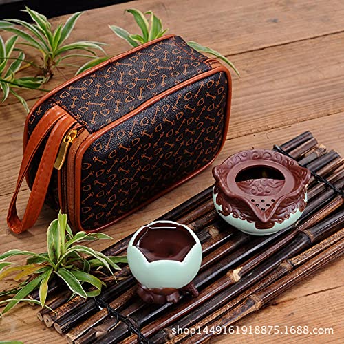 Ksnrang Juego de té Taza de té de Rata Caboso Tigre Conejo Dragón Serpiente Caballo Oveja Mono Pollo Cerdo Cochin 12 Té de Flores de Nacimiento Pet Fast Passenger Cup Árbol Set-Rabbit