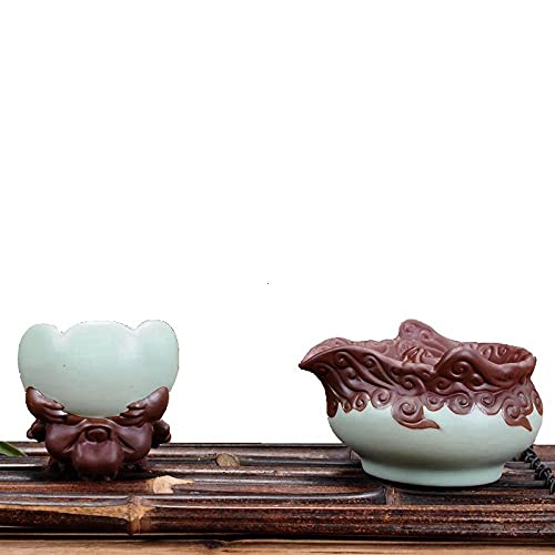 Ksnrang Juego de té Taza de té de Rata Caboso Tigre Conejo Dragón Serpiente Caballo Oveja Mono Pollo Cerdo Cochin 12 Té de Flores de Nacimiento Pet Fast Passenger Cup Árbol Set-Rabbit