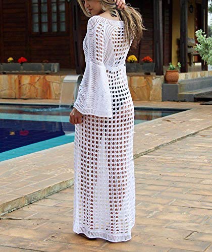 L-Peach Vestido Crochet de Playas para Mujer Bikini Cover ups Beachwear