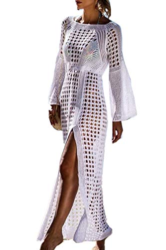 L-Peach Vestido Crochet de Playas para Mujer Bikini Cover ups Beachwear
