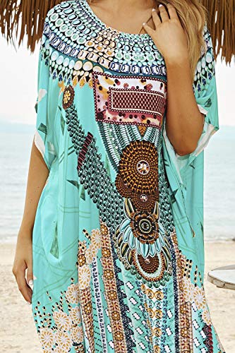 L-Peach Vestido Largo de Playa Mujer, Multicolor, Talla Ãºnica