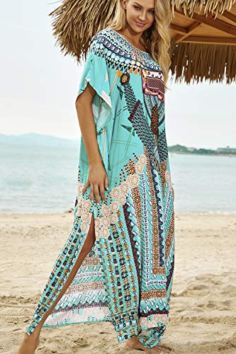 L-Peach Vestido Largo de Playa Mujer, Multicolor, Talla Ãºnica