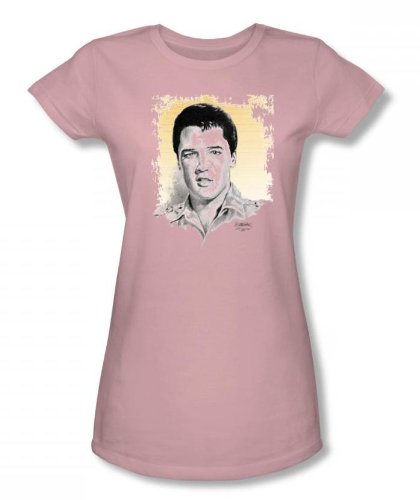 La Camiseta de Matinee ídolo Mujeres jóvenes en Rosa - Elvis, X-Large, Pink