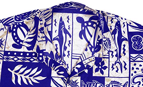 LA LEELA Casual Hawaiana Camisa para Hombre Señores Manga Corta Bolsillo Delantero Surf Palmera Caballero Playa Aloha XL-(in cms):121-132 Ghosts Blanco_W128