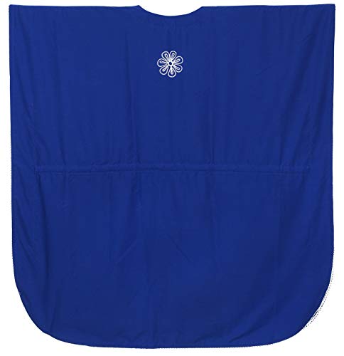 LA LEELA Mujer Kaftan Rayón Túnico Bordado Kimono Estilo Más tamaño Vestido para Loungewear Vacaciones Ropa de Dormir & Cada día Cubrir para Arriba Tops Camisolas Playa Azul_O550