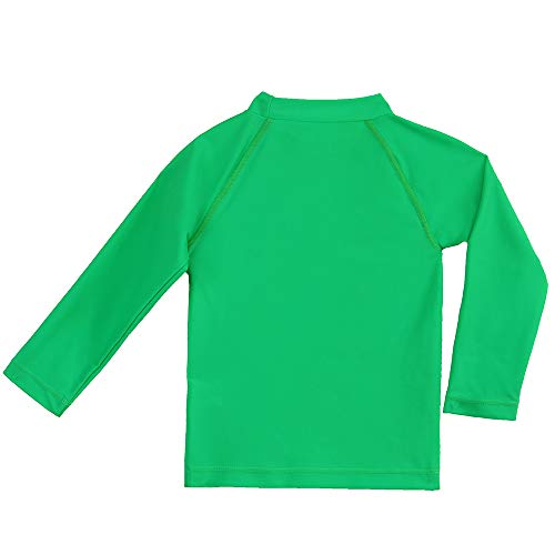 LACOFIA Traje de baño Infantil Camiseta de baño de Manga Corta para niños Rashguard con protección Solar UPF 50 + Secado rapido Verde 104