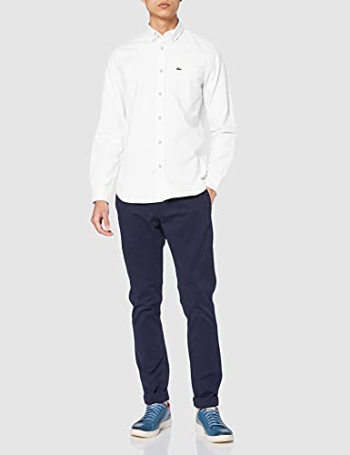 Lacoste CH4976 Camisa, Blanc, 40 para Hombre