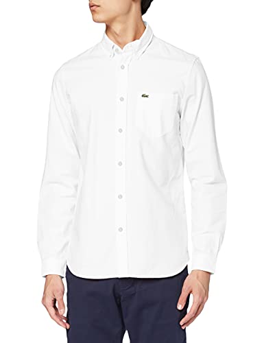 Lacoste CH4976 Camisa, Blanc, 40 para Hombre