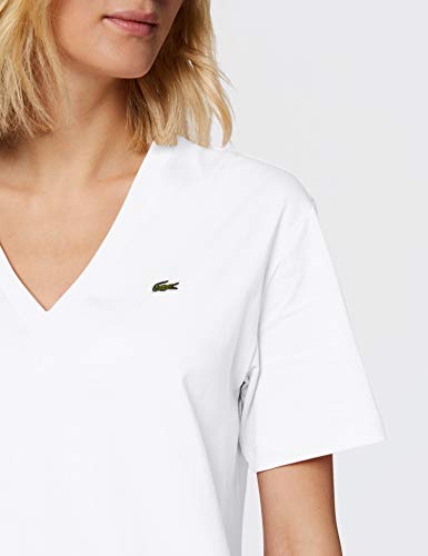 Lacoste TF5458 Camiseta, Blanc, 42 para Mujer