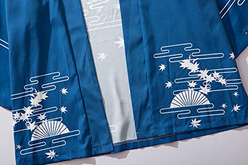 LAI MENG Kimono suelto para mujer con estampado japonés 3/4, chaqueta ligera EU 34-48 Style 62 Tallaúnica