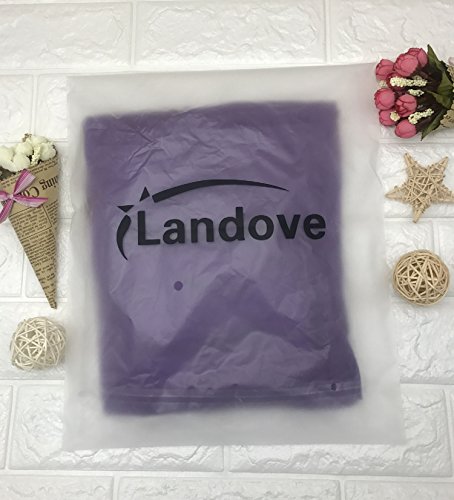 Landove Cut Off hombro camiseta de manga corta de volantes de capa de la blusa para Chicas Púrpura SG