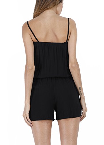 Landove Monos y Petos Cortos Mujer Sin Mangas Bohemio Estampados Jumpsuit Verano para Playa Fiesta Casual Pantalones Siameses Playsuit Bodysuit Rompers Clubwear