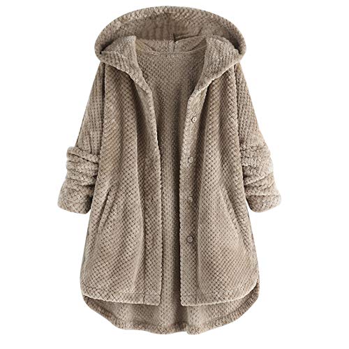 LANSKRLSP Abrigo Mujer Invierno Talla Grande Chaqueta con Cremallera Suéter Sudadera con Capucha Bolsillos y Botones Camisas Jersey Tops Blusas y Camisas de Mujer Invierno