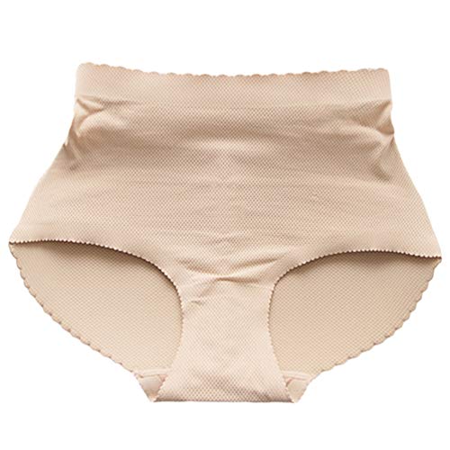LaoZan Braga con Relleno Transpirable Shape Moldeadora Fajas Reductoras de Mujer Ropa Interior Sin Costuras (Albaricoque#1, Asia L)