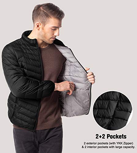 LAPASA Plumífero para Hombre Ultra Ligero (Chaqueta de Pluma) M32 (M, Negro/Black)