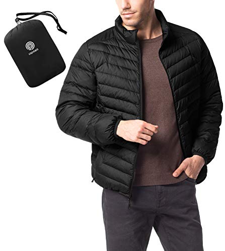LAPASA Plumífero para Hombre Ultra Ligero (Chaqueta de Pluma) M32 (M, Negro/Black)