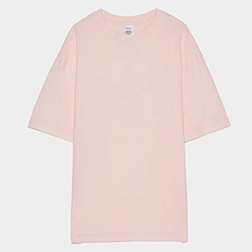 Largas Camisetas Mujer Verano Moda Blanco Negro Algodón Basicas Anchas Túnica Camisas Tops Tallas Grandes Oversize (Rosa, x-Large)