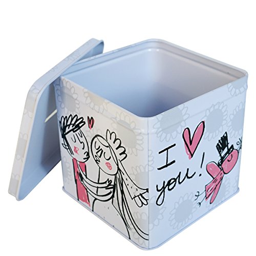 Laroom Hucha Metálica diseño para La Boda, Metal, Multicolor, 12x12x12 cm