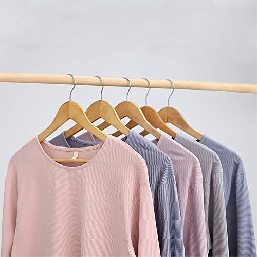 LASIMAO Juegos de Pijamas de Las señoras, Juegos de Ropa de Dormir de algodón, Pijamas de Manga Larga Conjuntos Home Loungewear Establece Ropa de Dormir cómoda Conjunto de Pijamas,E,L