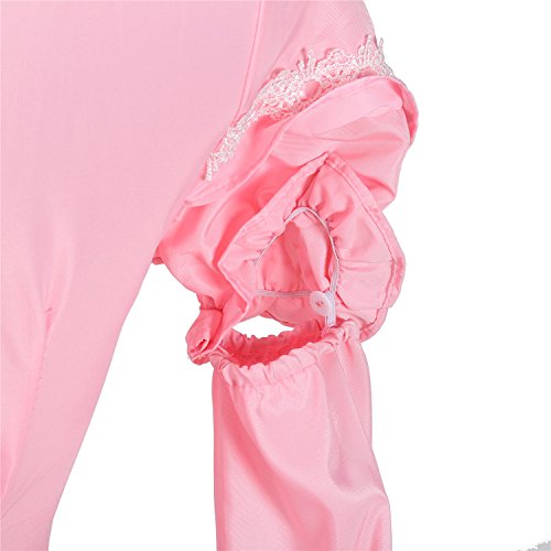 LATH.PIN Disfraz cosplay de lolita gótica para mujer, vestido de Cosplay para Mujer, disfraz de carnaval de chica del servicio rosa Rosa talla única