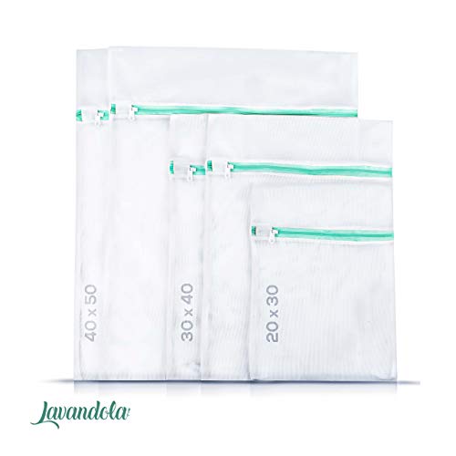 LAVANDOLA Red para Lavado a máquina Premium (Juego de 5) para Lavadora - Ideal para lencería, Sujetador y Zapatos delicados - Calidad convincente - Red para Lavadora