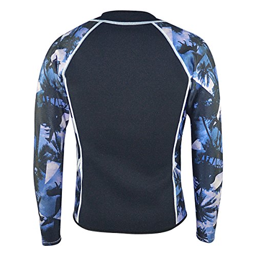 LayaTone Chaqueta de Buceo Hmbres Mujer Traje de Neopreno 3mm Traje de Surf Protección UV Top de Buceo Kaya Natación Nadando Submarinismo Wetsuit Mujer Camisa de Buceo Hombres (Mangas de Neopreno)