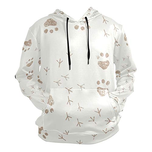 LDIYEU Huella De Perro Sudadera con Capucha Sudaderas Deportivas con Estampado 3D Impresión Camisa de Entrenamiento para Niñas Niños Adolescente