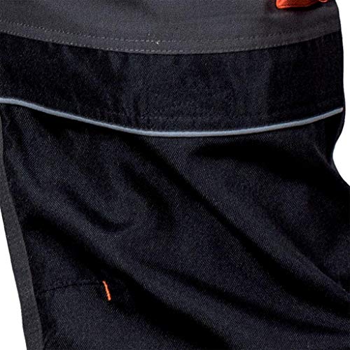 Leber&Hollman LH-FMN-T_SBP62 - Pantalones protectores con forma (talla 62 alemana), color azul acero, negro y naranja