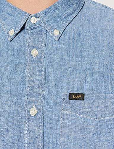 Lee Button Down, Camisa para Hombre, Azul (Frost Blue Mj), Medium