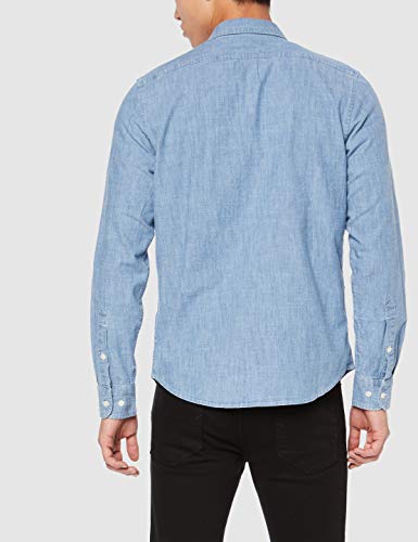 Lee Button Down, Camisa para Hombre, Azul (Frost Blue Mj), Medium