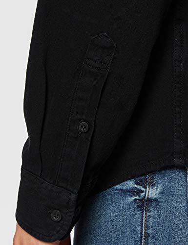 Lee Button Down, Camisa para Hombre, Negro (Black Jeans 01), Small