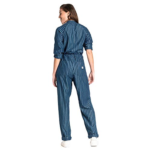 Lee Jumpsuit Pantalones de Peto, Azul (Washed Blue Lr), Large para Mujer