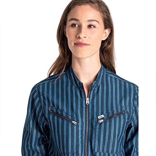 Lee Jumpsuit Pantalones de Peto, Azul (Washed Blue Lr), Large para Mujer