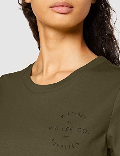 Lee Seasonal Graphic tee Camiseta, Verde (Olive Green Nx), S para Mujer