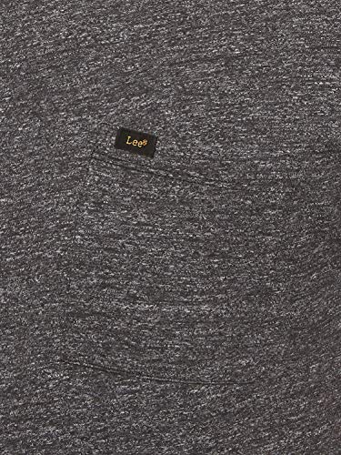 Lee Ultimate Pocket Camiseta, Gris (Dark Grey Mele 06), Large para Hombre