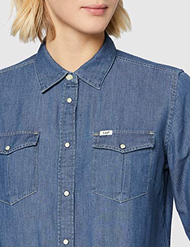 Lee Western Shirt Blusa, Azul (Beyond Blue KT), Large para Mujer
