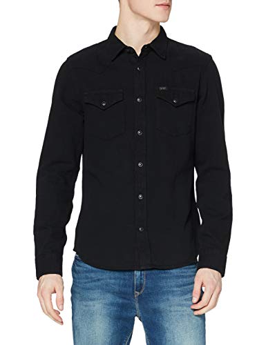 Lee Western Shirt Camisa, Black 01, X-Large para Hombre