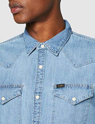 Lee Western Shirt Camisa, Frost Blue, X-Large para Hombre