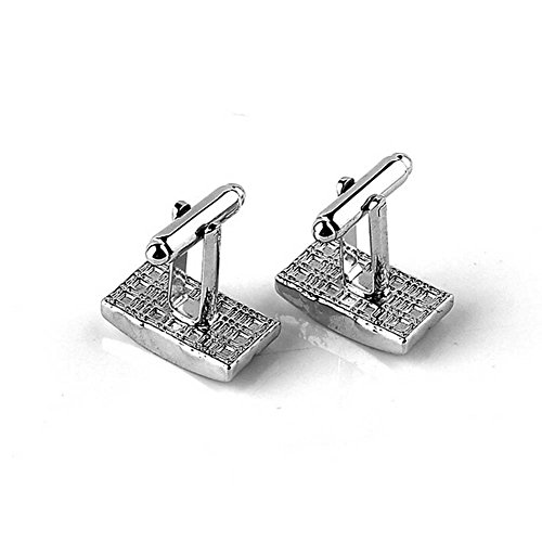 Leisial 1Par Simple Gemelos Camisa Hombre para Accesorios Joyería de Ropa de Hombre Mujer 2 * 1.1CM