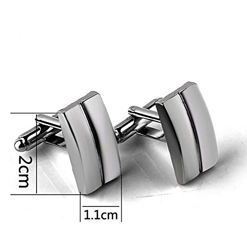 Leisial 1Par Simple Gemelos Camisa Hombre para Accesorios Joyería de Ropa de Hombre Mujer 2 * 1.1CM