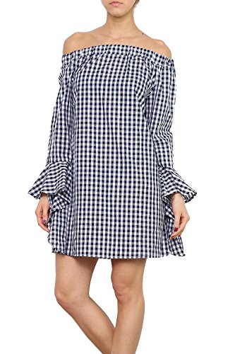 Lemontree Lemon Tree Vestido Corto de Dama de Cuadros Vichy XL/ - DCE Moda