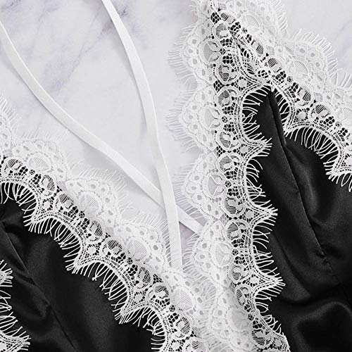 Lencería Mujer Lanskirt Pijamas Mujer Ropa de Dormir Ropa Interior Body Ropa de Dormir de Encaje Empalme Moda Mujeres Babydoll Mujer Sexy Lencería Body Bodysuit 2019