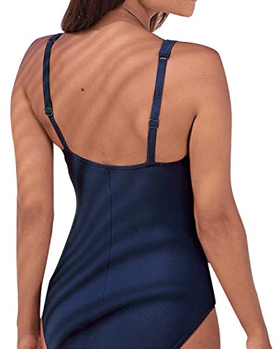 Leslady Banadores Mujer Reductores Mujer Color sólido Traje de baño Bandeau Monokini Body Shaping Correa de Hombro Ajustable Trajes de una Pieza