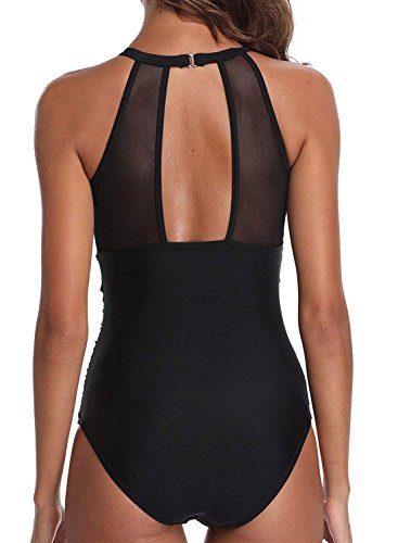 Leslady Traje de Baño Verano Mujer Bañador con la Transparencia Flor Sexy Push Up Ropa De Playa