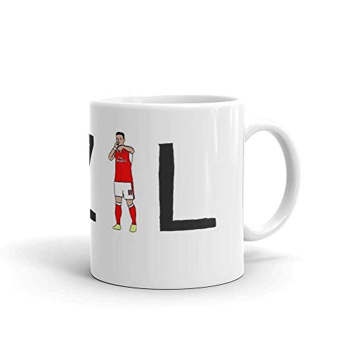 Letras de Lsjuee Ozil. Taza de regalo brillante de cerámica de 11 onzas para los amantes del café, regalos para hombres y mujeres. Tazas de 11 onzas hacen el perfecto