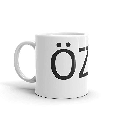 Letras de Lsjuee Ozil. Taza de regalo brillante de cerámica de 11 onzas para los amantes del café, regalos para hombres y mujeres. Tazas de 11 onzas hacen el perfecto