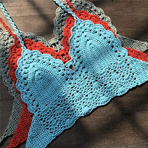 Level Ganchillo Que Hace Punto del Bikini Envuelta Pechos de la Mujer Atractiva de SPA de baño Partido de baño Top Sujetador de la Ropa Interior