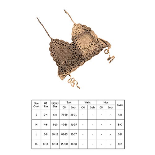 Level Ganchillo Que Hace Punto del Bikini Envuelta Pechos de la Mujer Atractiva de SPA de baño Partido de baño Top Sujetador de la Ropa Interior