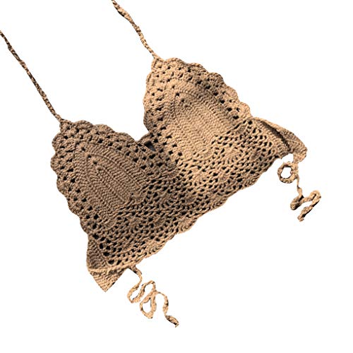 Level Ganchillo Que Hace Punto del Bikini Envuelta Pechos de la Mujer Atractiva de SPA de baño Partido de baño Top Sujetador de la Ropa Interior